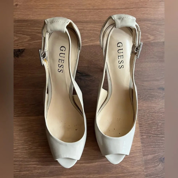 Guess Peeptoe High Heels in Nude - Picture 11 of 14